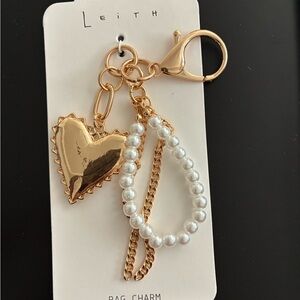 Leith Gold Heart and Pearl Key Holder
